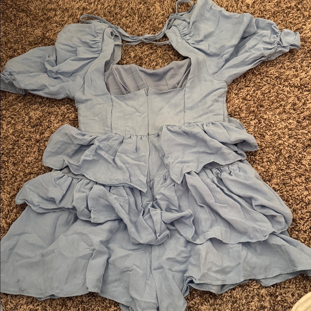 Blue Ruffled romper - Picture 2 of 2